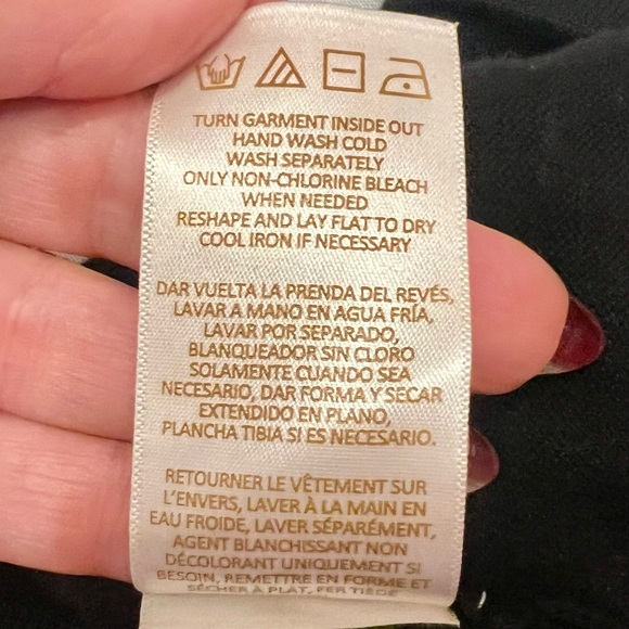 Kate Spade LNWOT Sz 12/Small Black Cardigan w/ Gold Accent Ruffles - Picture 6 of 6